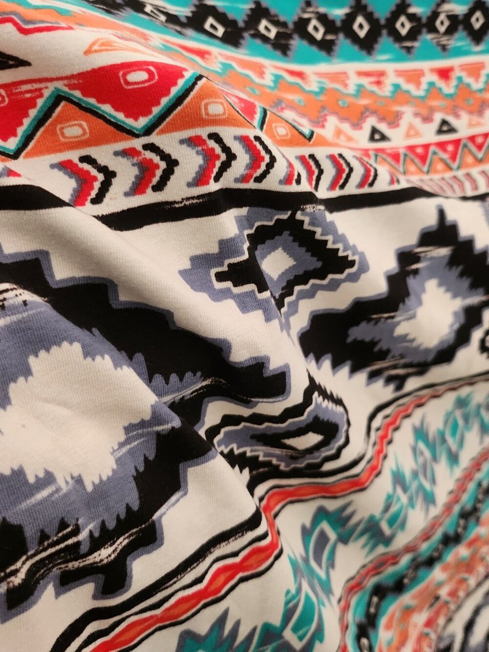 1.3 Yards – $12/Yard ($16 Total) – Southwestern Aztec Knit - Picture 3 of 7